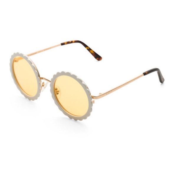DIFF Dixie Retro Sunglasses Round White Frames - Picture 5 of 8